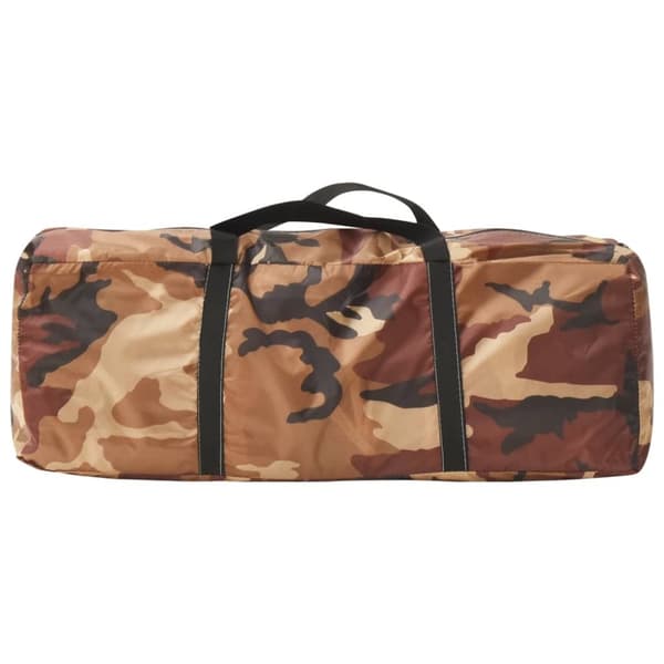 vidaXL iglotelt 650x240x190 cm 8 personer camouflagefarvet