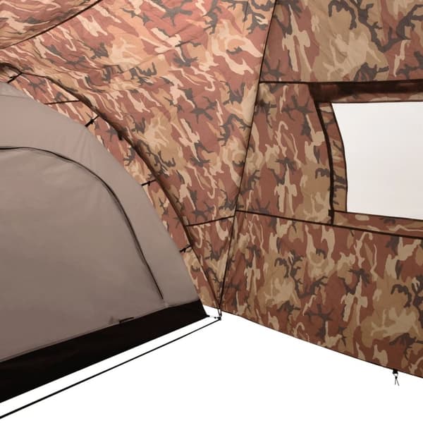 vidaXL iglotelt 650x240x190 cm 8 personer camouflagefarvet