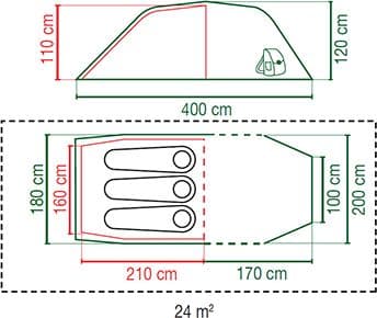 Coleman 2000035207 Laramie 3 Zelt Blackout