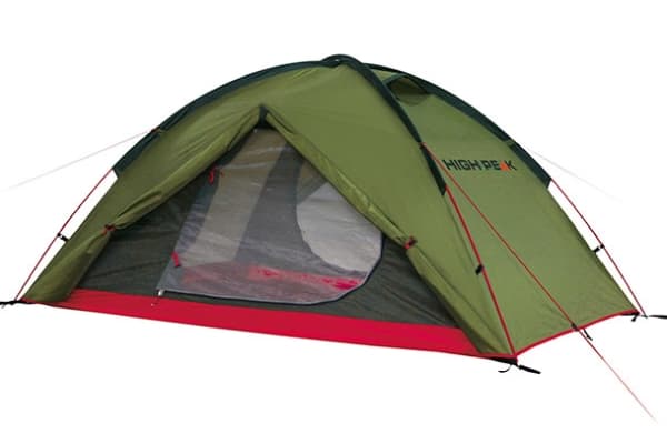 High Peak Woodpecker 3, Camping, Hårdram, Kupol-/Igloo-tält, 3 person(er), Grön, Röd