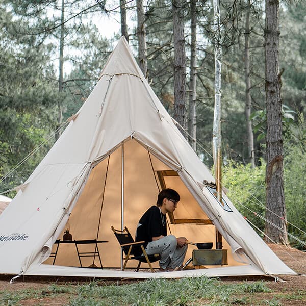 Naturehike Profound 9.6 pyramidetelt i bomuld 2-4 personer