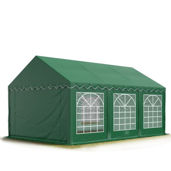 TOOLPORT 4x6 m partytält marquee PVC ca. 500g/m² mörkgrön