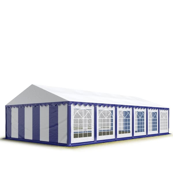 TOOLPORT 6x12 m partytält marquee PVC ca. 500g/m² blå-vit