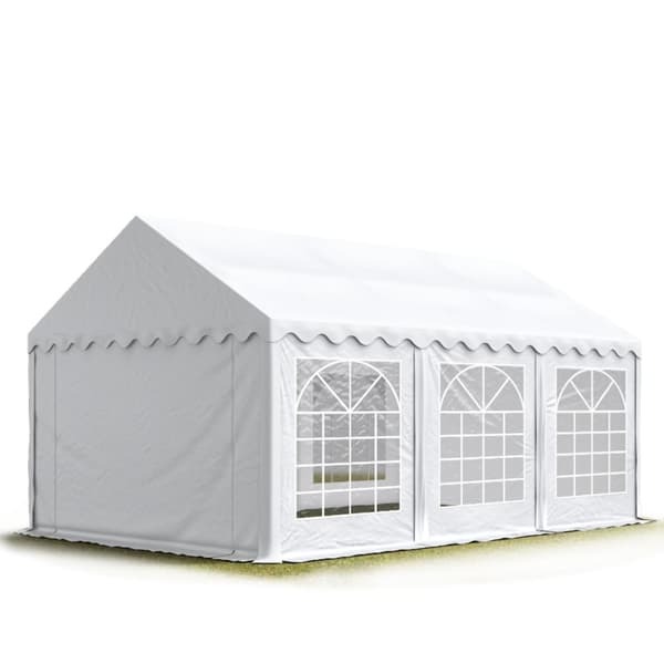 4x6 m Marquee juhlateltta kestävä PVC 700 N vedenpitävä pressu ympärivuotinen häätapahtuma valkoinen