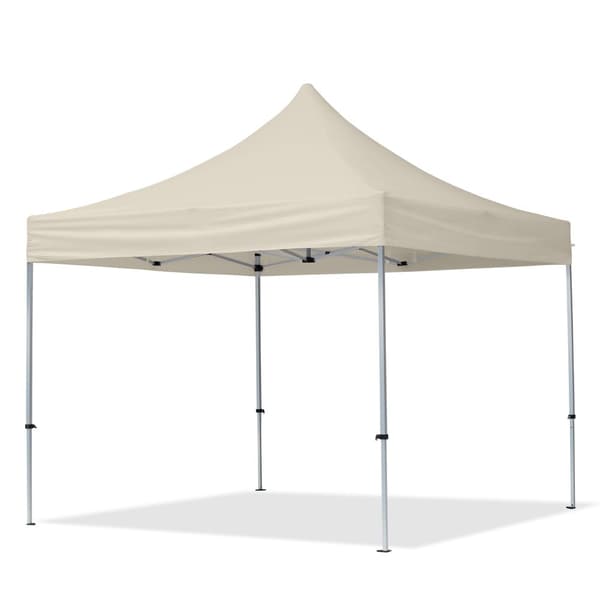 pop-up tält snabbtält 3x3 m hopfällbart tält aluminium paviljong (certifierad) party lusthus crème tak