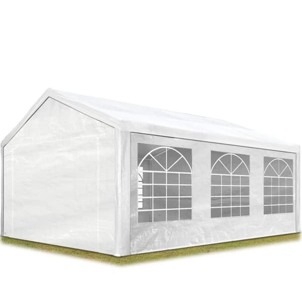 Marquee puutarhateltta 4x6 m huvimaja PE 350 N pressu 100% vedenpitävä valkoinen