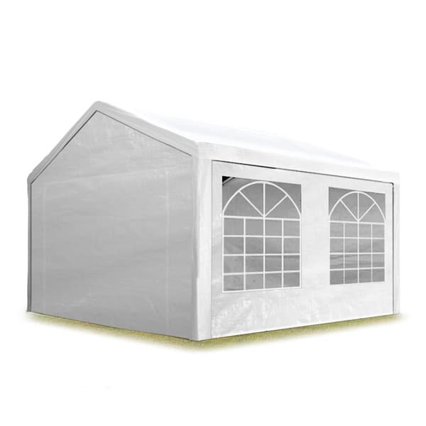 Marquee puutarhateltta 3x3 m huvimaja PE 350 N pressu 100 % vedenpitävä valkoinen