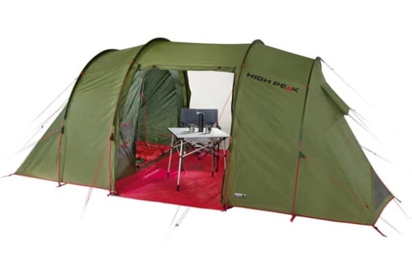 High Peak Goose 4, Camping, Hard ramme, Tunell Telt, 4 person(er), 7,9 kg, Grønn, Rød