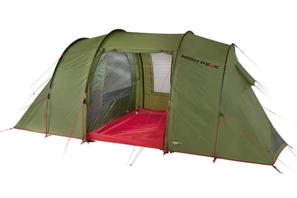 High Peak Goose 4, Camping, Hårdram, Tunneltält, 4 person(er), 7,9 kg, Grön, Röd