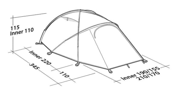 ROBENS SHIKRA PRO 3, vandringstält, expeditionstält