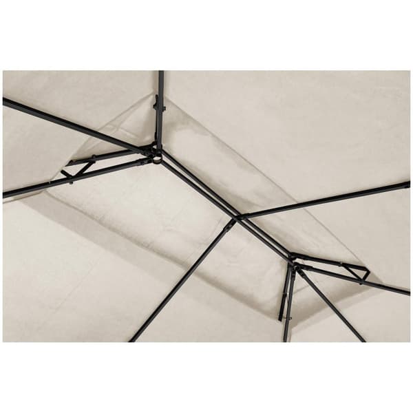 Uniprodo Trädgårdspaviljong - 3 x 4 m - 160 g/m² - Gräddfärgad