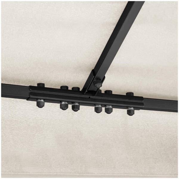 Uniprodo Trädgårdspaviljong - 3 x 4 m - 160 g/m² - Gräddfärgad