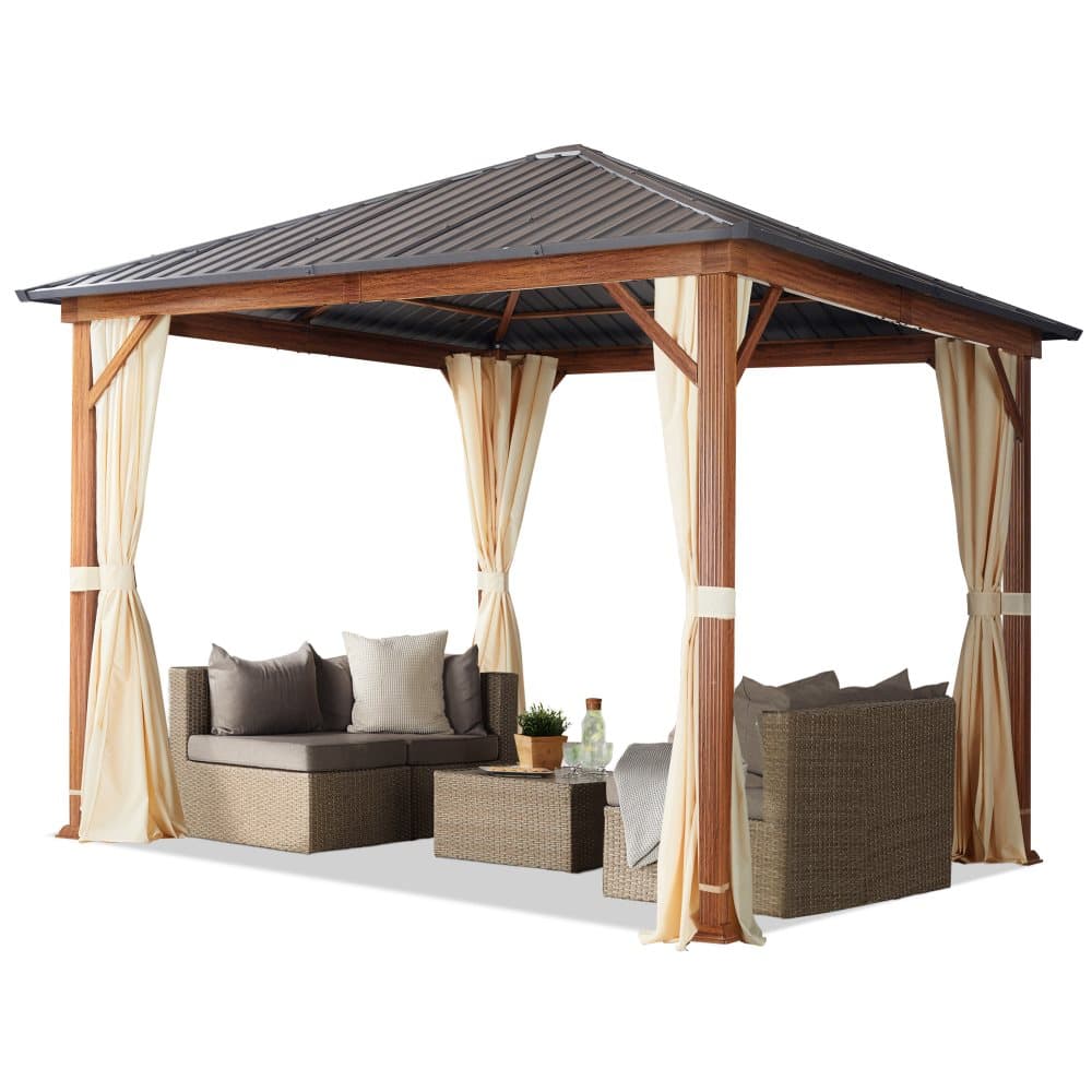 Trädgardspaviljong Forest Superior champagne, 3x3m i Ek-look