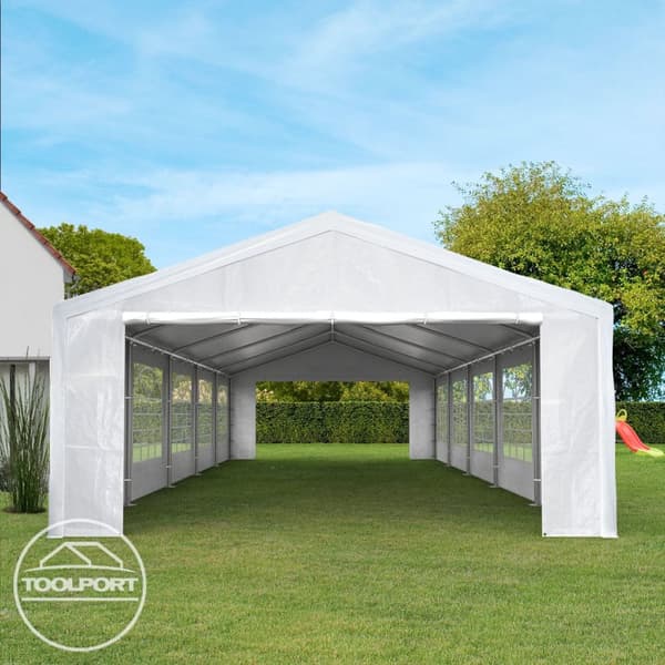 5x8 m partytält TOOLPORT marquee PE 350 N vit