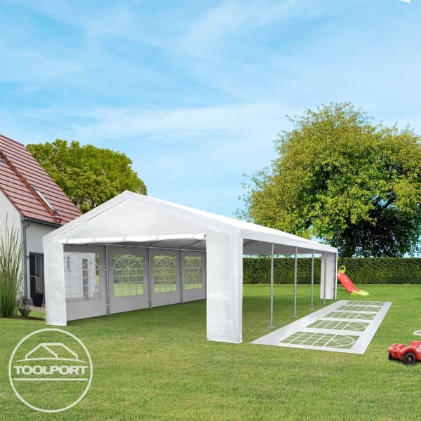 5x8 m partytält TOOLPORT marquee PE 350 N vit