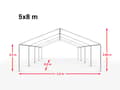 Miniatyrbild 6 av 9: 5x8 m partytält TOOLPORT marquee PE 350 N vit