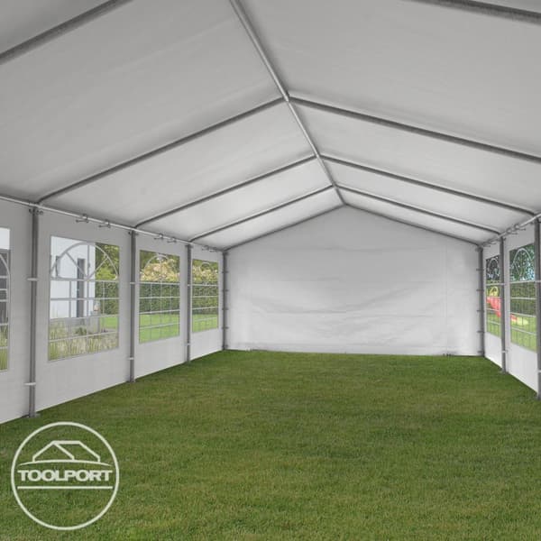 5x8 m partytält TOOLPORT marquee PE 350 N vit