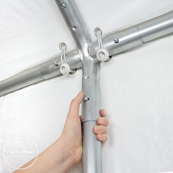 5x8 m partytält TOOLPORT marquee PE 350 N vit