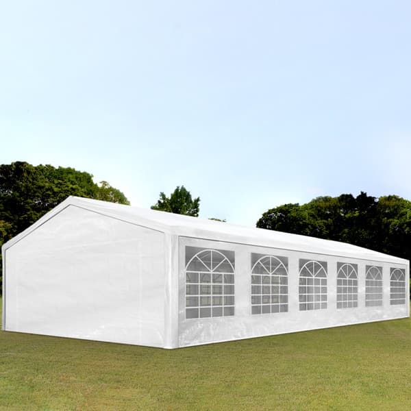 6x12 m partytält TOOLPORT marquee PE ca. 180 g/m² vit