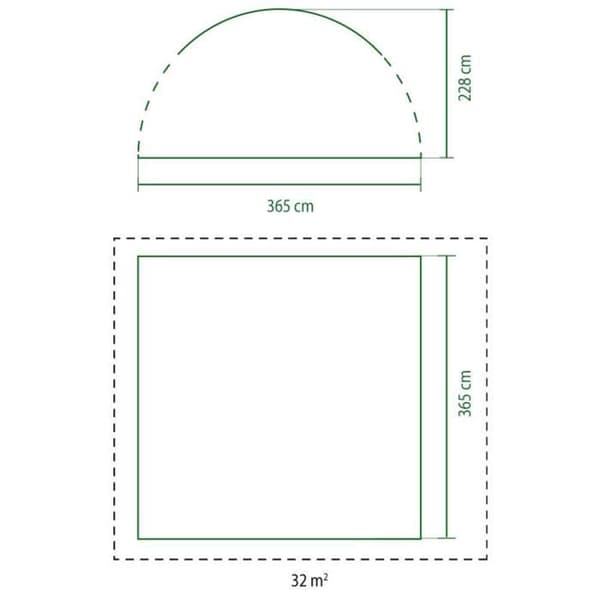 Mottagningstält - Coleman - Event - 3,65 x 3,65 m - Grå/Turkos - Vattentålighet &lt; 1500 mm