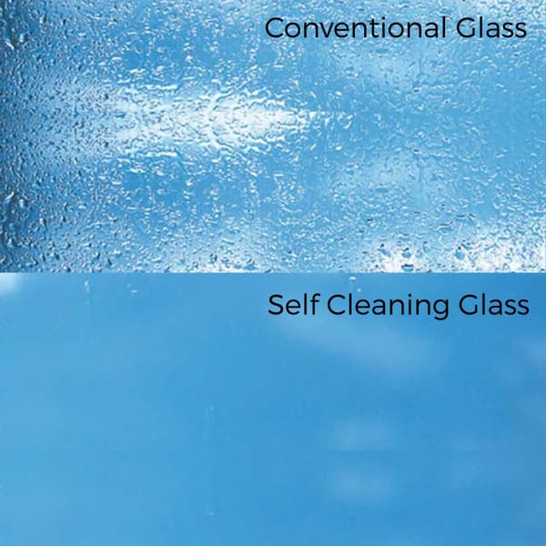 Glastak för Utomhusbruk Baldakin i glas & Fästen, 120cm W, 80cm D