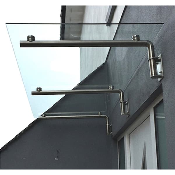 Glastak för Utomhusbruk Baldakin i glas & Fästen, 120cm W, 80cm D
