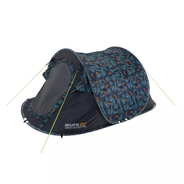 Regatta Malawi Hawaiian 2 person pop-up telt til 2 personer Navy/Grey/Orange One Size