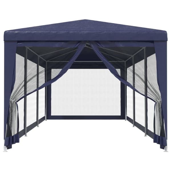 vidaXL Juhlateltta 8 verkkosivuseinää sininen 3x9 m HDPE
