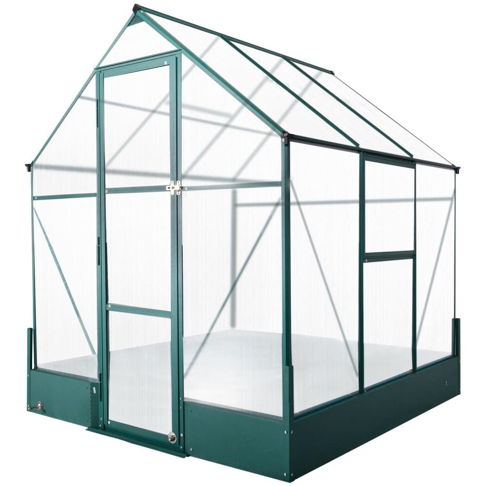 Rootz Greenhouse For The Garden - Transparent, Grön - PC, Aluminium - 74,8 cm x 74,8 cm x 86,61 cm