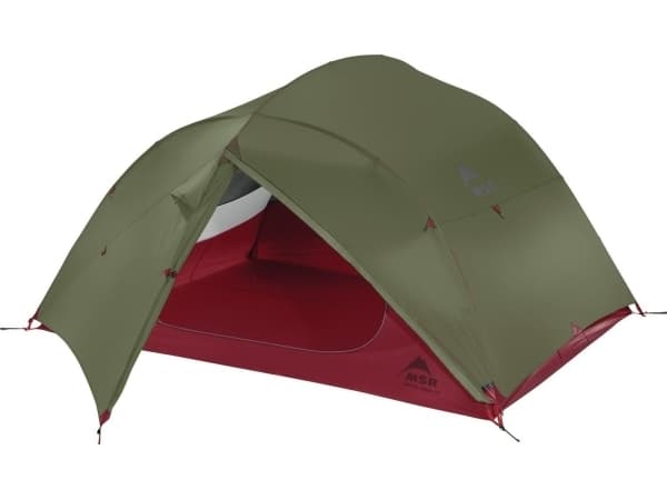 MSR 09304, Kupoliteltta, 3 henkilö(t), Ilmanvaihto, Säänkestävä, Khaki, Punainen