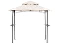Pikkukuva 4 / 11: Paviljonki beige 240 x 245 x 148 cm teräs polyesteri hyllyt ripustuskoukut puutarhakatos moderni