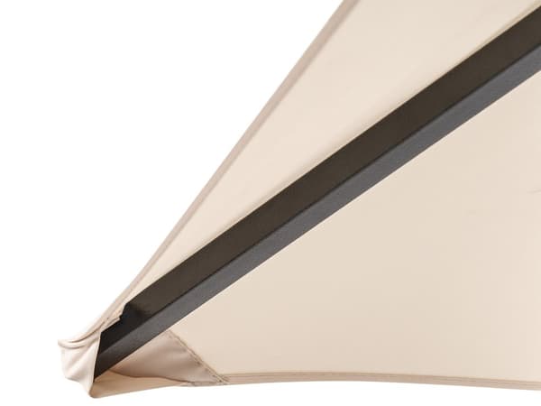 Paviljonki beige 240 x 245 x 148 cm teräs polyesteri hyllyt ripustuskoukut puutarhakatos moderni