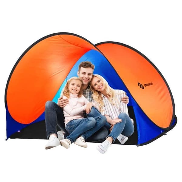 Strandtält - SPRINGOS - Pop Up - 200x120 cm - Automatisk - Transportväska ingår