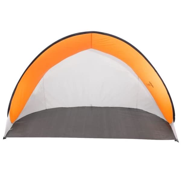 Strandtält - SPRINGOS - ihopfällbart 200x120cm - glasfiber - grå och orange - pop-up