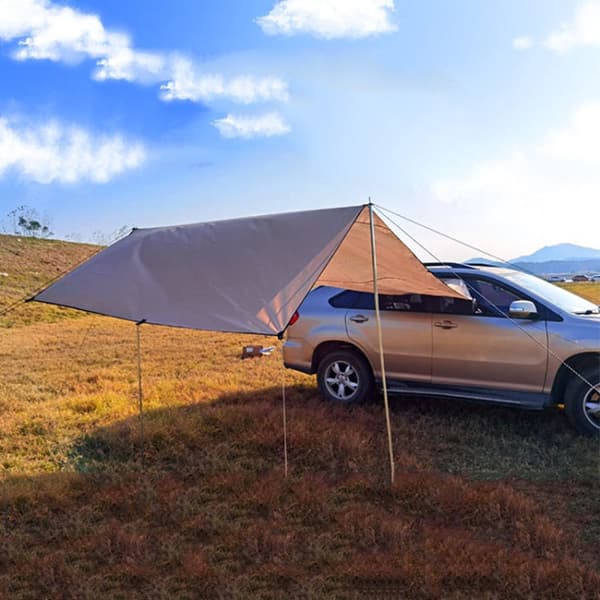 Udendørs picnic campingtelt på siden af bilen Regntæt solsejl 200x440 cm (khaki)