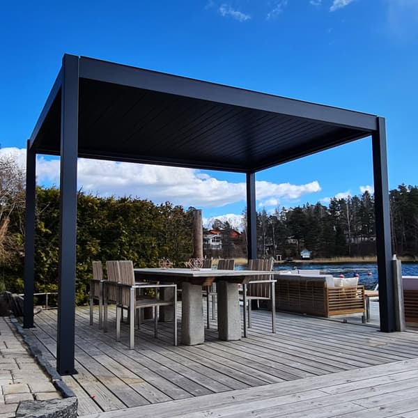 Pergola Premium 4x3m | Moottoroitu sisäänrakennetulla valaistuksella