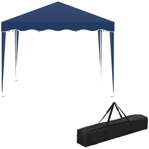 Rootz Folding Gazebo - Pavillon - Pavillon - Havepavillon - Havetelt - Sammenklappeligt festtelt - Højdejusterbar - Uv-beskyttelse - Blå - 295L x 295W