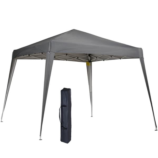 Rootz Gazebo - Foldepavillon - Festtelt Inkl. Bæretaske - Stål - Grå - 2,4 x 2,4 m