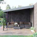 Pikkukuva 7 / 8: Rootz Pergola - Huvimaja - Paviljonki - Katosteltta - Metalli/polyesteri - Harmaa - 3,98 L x 2,98 L x 2,5 K m