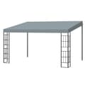 Pikkukuva 8 / 8: Rootz Pergola - Huvimaja - Paviljonki - Katosteltta - Metalli/polyesteri - Harmaa - 3,98 L x 2,98 L x 2,5 K m