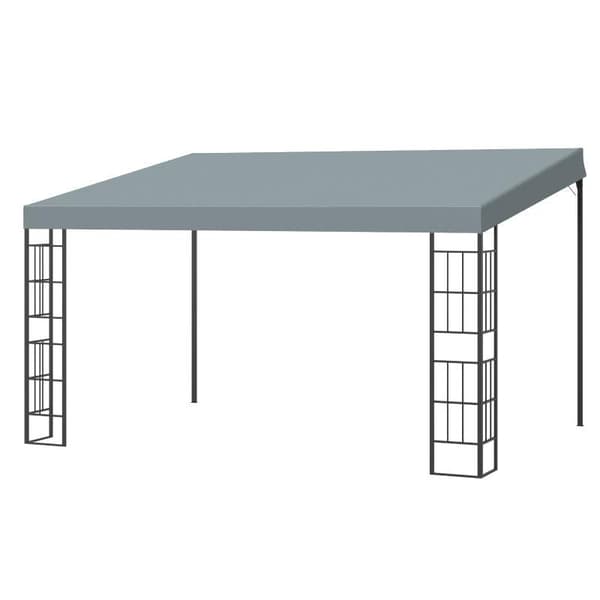 Rootz Pergola - Huvimaja - Paviljonki - Katosteltta - Metalli/polyesteri - Harmaa - 3,98 L x 2,98 L x 2,5 K m