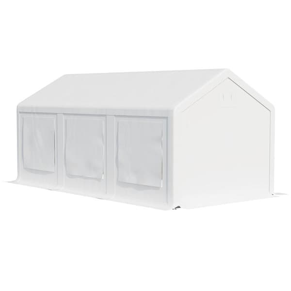 Rootz Festtelt - Gazebo - Havepavillon - Marquee Gazebo - Udendørs Festpavillon - Døre Vinduer - Hvid - 6L x 3W x 2,8H m