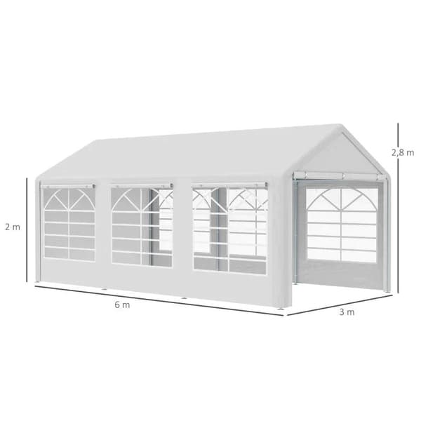 Rootz Pavillon - Utomhusbilstält - Heavy Duty Car Canopy Shelter - Partytält med 8 stålben