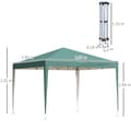 Miniatyrbillede 3 af 11: Rootz Gazebo - Pop-up Gazebo - Havepavillon - Sammenfoldeligt festtelt - Havetelt - UV-beskyttelse - Stål + Oxford - Grøn - 2,95 x 2,95 m