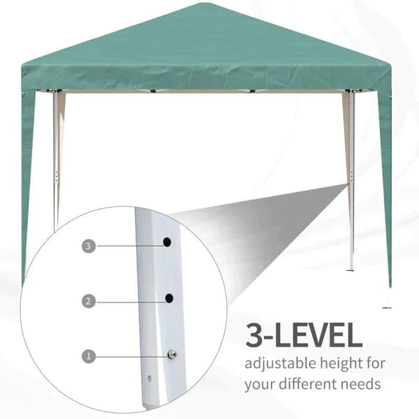 Rootz Gazebo - Pop-up Gazebo - Havepavillon - Sammenfoldeligt festtelt - Havetelt - UV-beskyttelse - Stål + Oxford - Grøn - 2,95 x 2,95 m