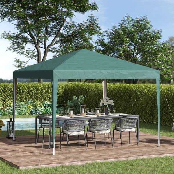 Rootz Gazebo - Pop-up Gazebo - Havepavillon - Sammenfoldeligt festtelt - Havetelt - UV-beskyttelse - Stål + Oxford - Grøn - 2,95 x 2,95 m