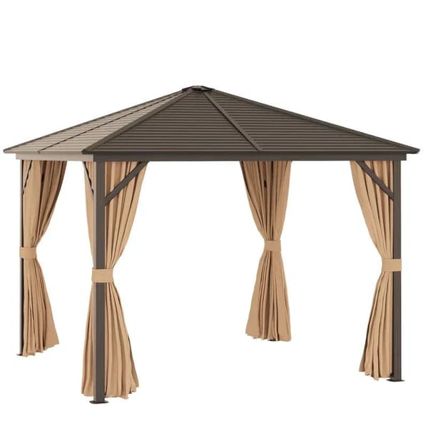 Rootz Gazebo - Havepavillon - Pavillon - Havepavillon - Festtelt - Brun