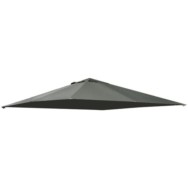 Rootz Gazebo Roof - Vaihtokatto - Huvimajan suojaverho - Huvimajakatos - Polyesteri - Tummanharmaa - 3m x 3m