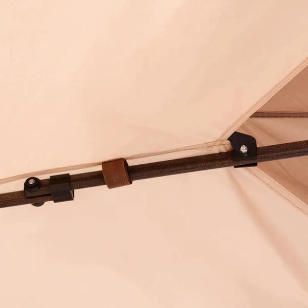 Rootz Gazebo - Fällbart lusthus - Sidoväggar - Festtält - Transportväska - Khaki/Brun - 3,25 X 3,25 X 2,65 M