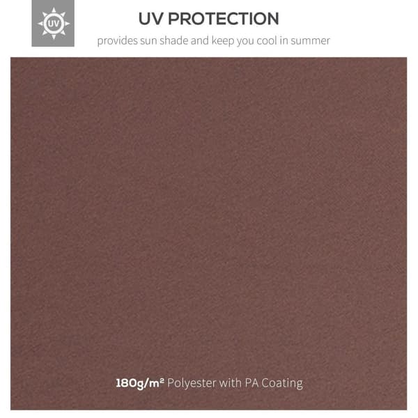 Rootz Gazebo Canopy - Ersättningstak - Gazebo Cover - Solskydd - Polyester - Kaffe - 2,93m x 2,93m